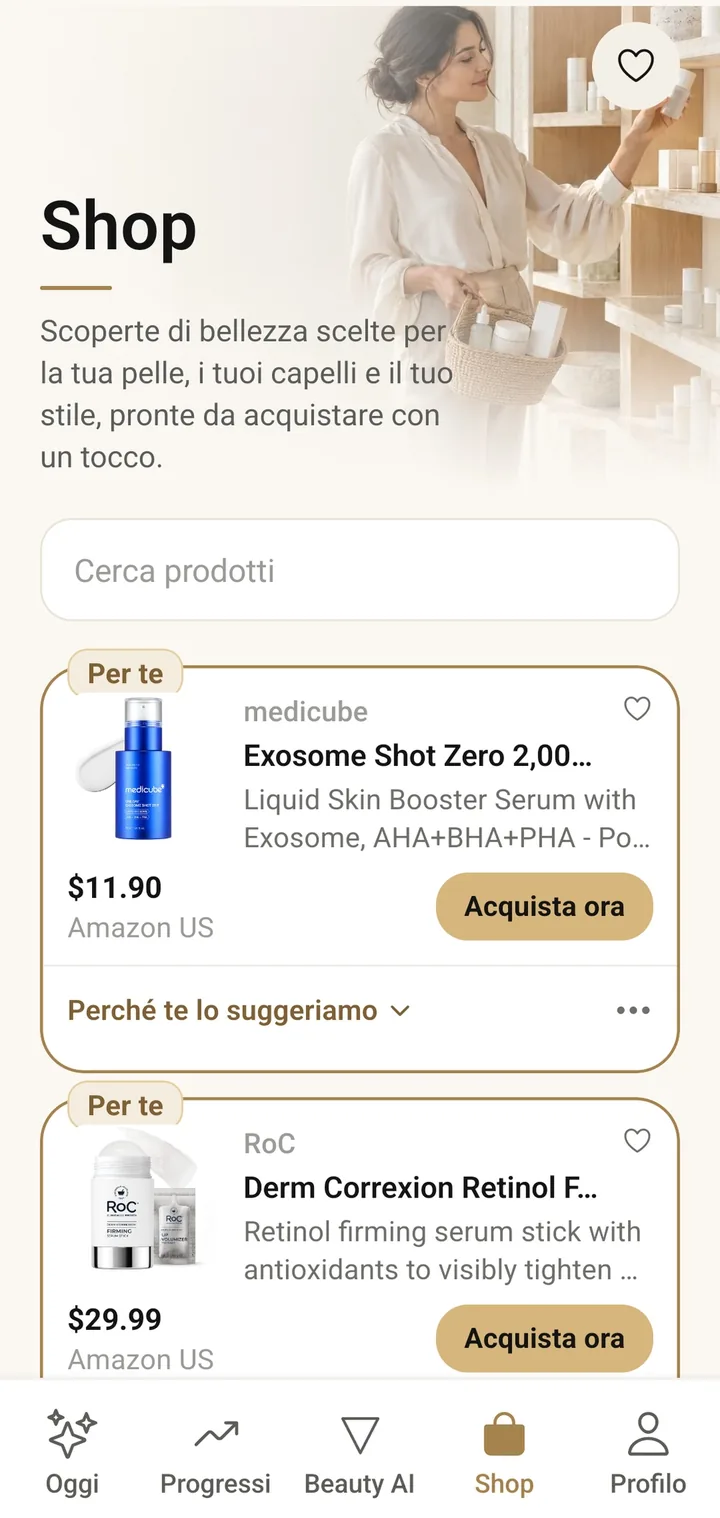 Lo Shop VIPAD con i prodotti segnati «Per te»