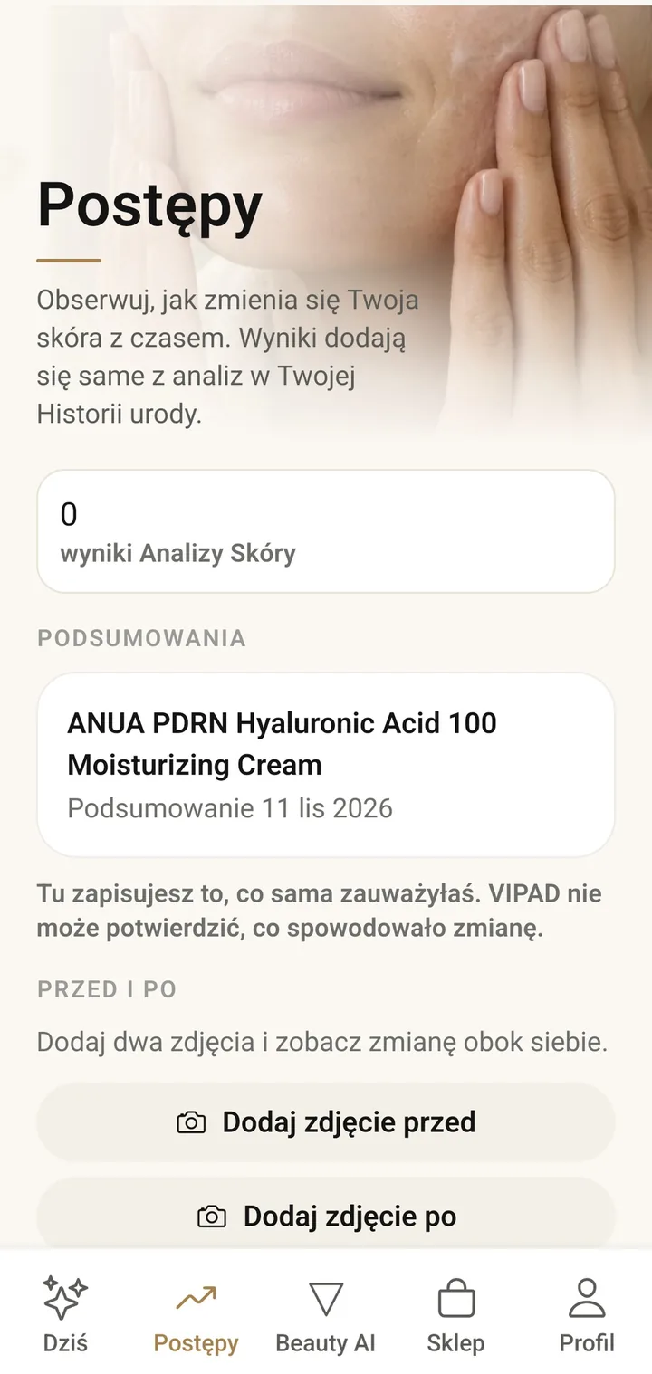 Ekran Postępy w VIPAD
