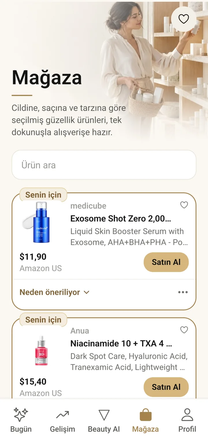 Senin için olarak işaretlenen ürünlerle VIPAD Mağaza